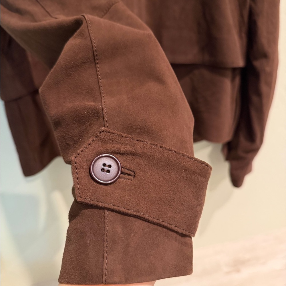 Ecru Brown Suede Women's Jacket - Picture 5 of 6